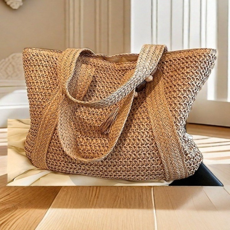 Luxury Beach Bags Ysl - Sahil Beldesi Hasır Moda Sırt Çantası