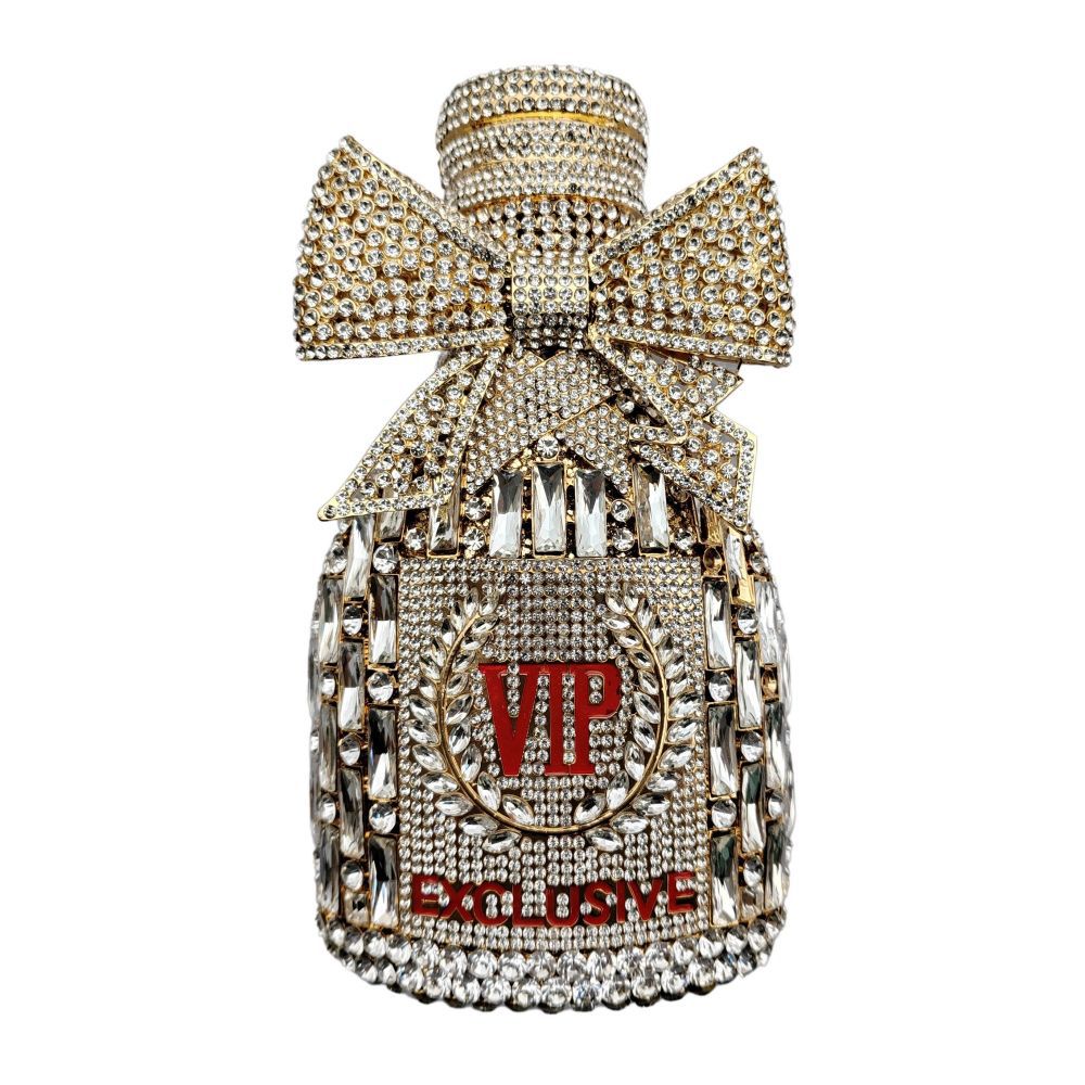 Luxury Bags Affordable - Şampanya Şişesi Şeklinde El Çantası, Elmas
