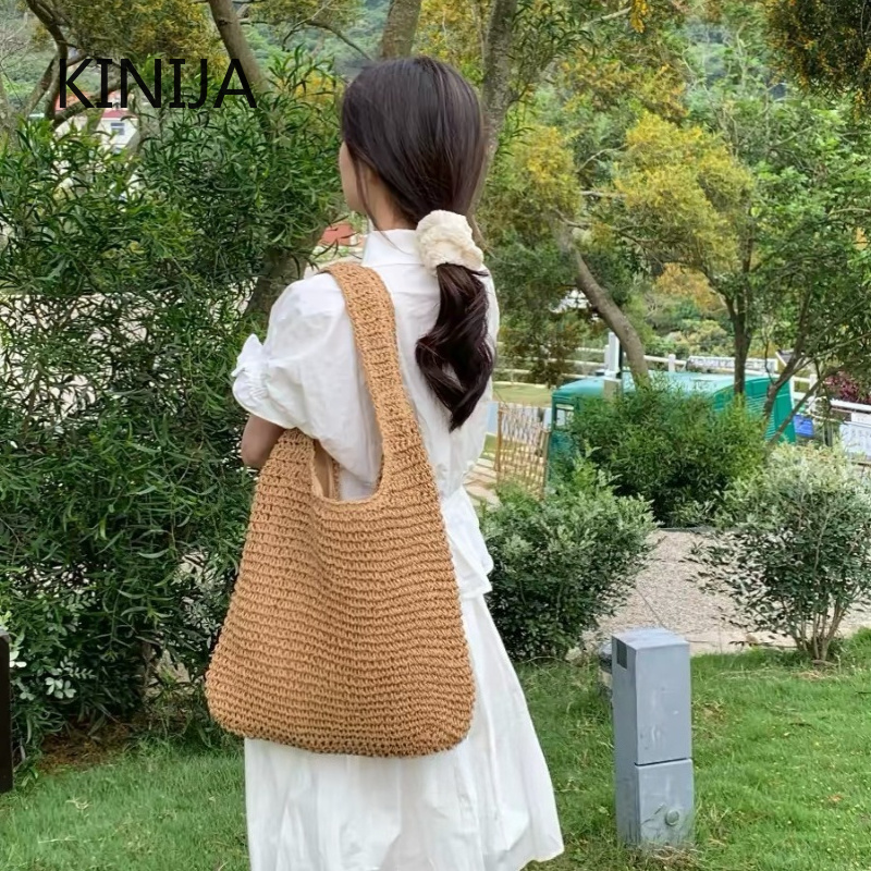 Luxury Beach Bags Ysl - Moda Kadın Omuz Çantaları Dokuma Kadın