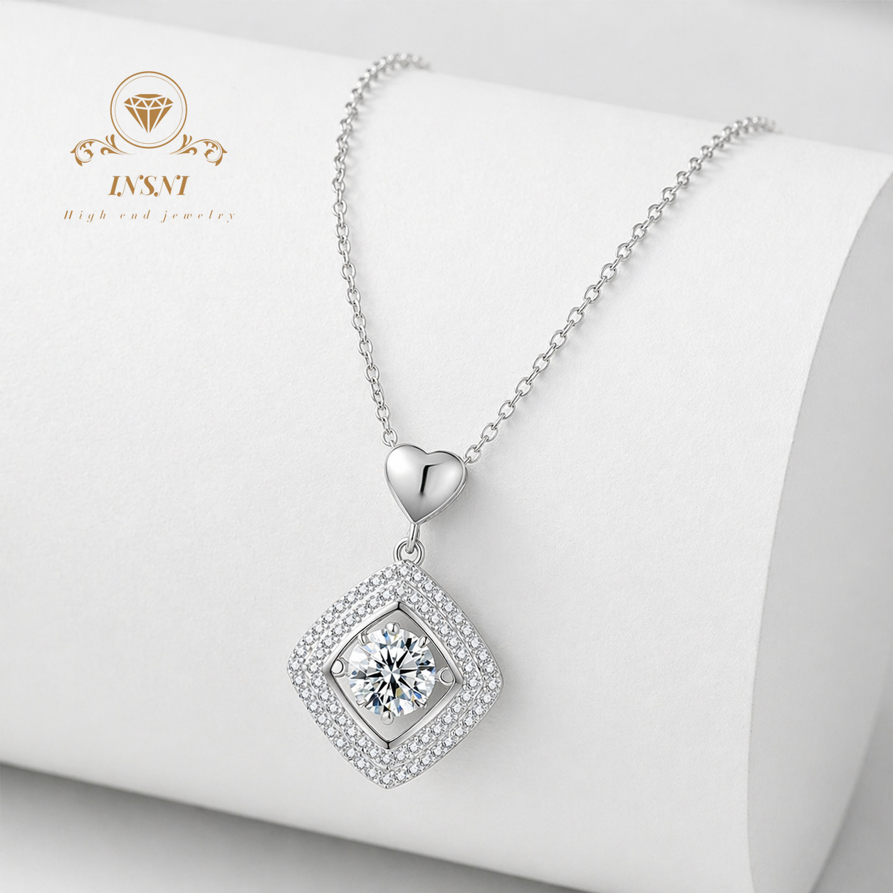 S925 Gümüş Akıllı Mozanit Kare - Luxury Bags Affordable incelemesi ve fiyatı